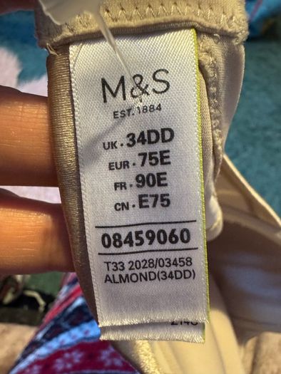 Brand new M&S Almond underwired non padded bra size UK 34DD EU75E Postage included