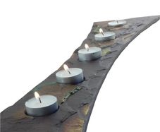 Heartworks Handmade Irish Slate Tealight Holder Table Runner