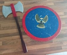 Wooden Shield & Axe