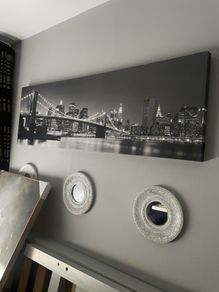 Long canvas with little light built in