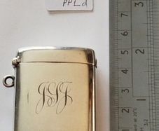 Antique Sterling Silver Vesta Case - Chester 1909 - PPLd Maker