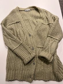 Zara almond green vest