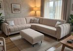 Corner sofa bed with storage underneath in stock