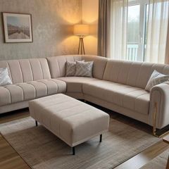 Corner sofa bed with storage underneath in stock