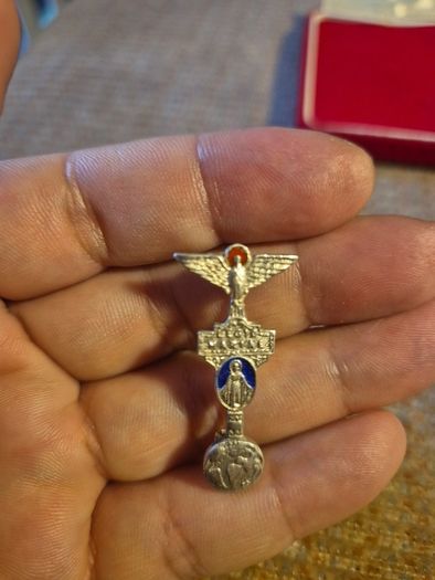 Unique Item 1930s-40s  Sterling Silver Legio Mariae Brooch. Legion of Mary.