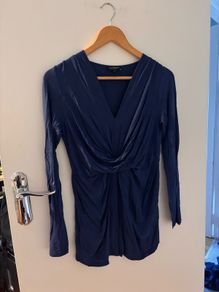 Navy Blue Long sleeve Maternity Top - Attesa