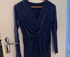 Navy Blue Long sleeve Maternity Top - Attesa