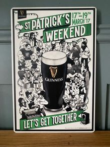 Guinness St Patrick's Day Tin Metal Sign