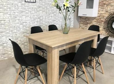 6-Seater Nordic Oak Dining Set