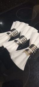 3 Twisted Silver Toned Napkin Forks