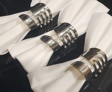 3 Twisted Silver Toned Napkin Forks