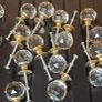 18 30mm Clear Crystal Diamond Glass Door Knobs Cupboard Drawer Handle Pulls Image 2