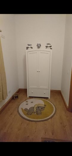 Mamas and Papas Cot bed, chest of drawers with changing unit, and wardrobe