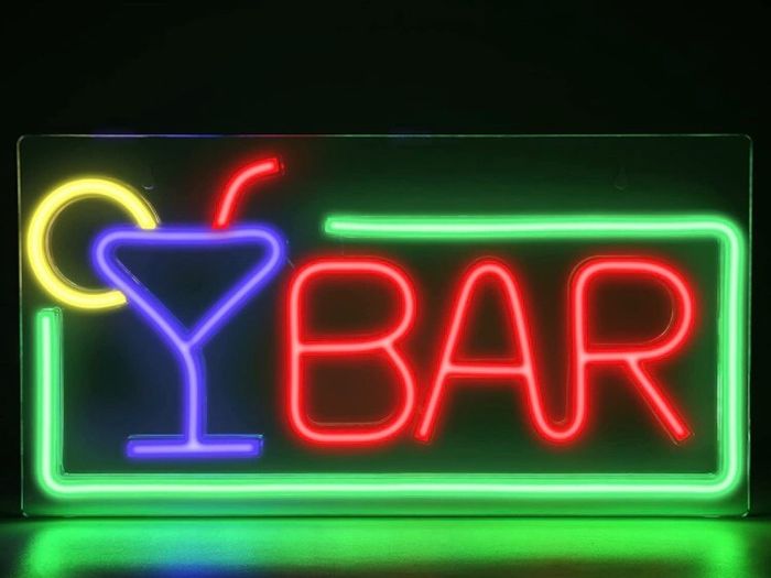 Neon Open Sign, Neon BAR Sign Light 42cm L X 22cm W X 1.2cm (FREE POSTAGE)
