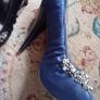Beautiful Navy Beaded Shoes Image 3