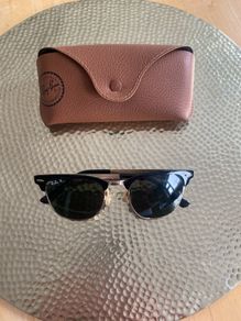 Ray Ban polarised Clubmaster genuine sunglasses metal