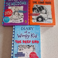 3 Diary of a Wimpy Kid books - The Deep End, The Meltdown, Long Haul