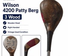 Vintage Wilson 4200 Patty Berg 3 Wood Golf Club Wooden Head Right Handed