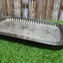 Vintage Silver Plated Butlers Serving Tray Platter Claw Footed 24 inch x 12 inch Leonard English Image 3