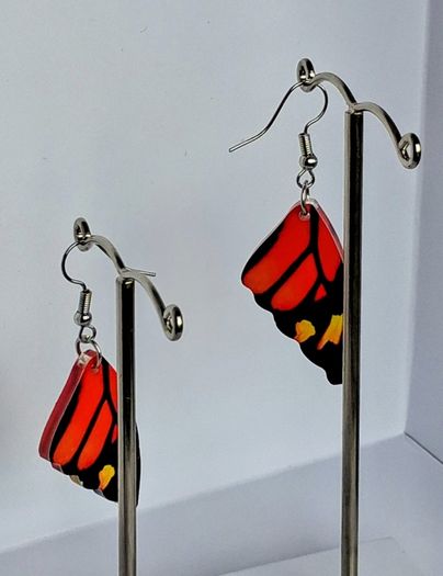Monarch Butterfly Wing Earrings