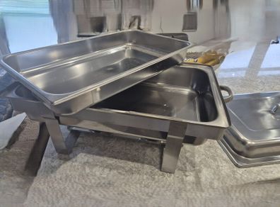 Rectangular Stainless Steel Chafing Set