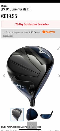 Mizuno JPX one driver brand new