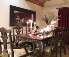 Antique Dinning Table & 8 Chairs