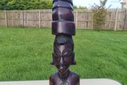 Large traditional African wooden sculpture -  Afrika Museum in Berg en Dal.
