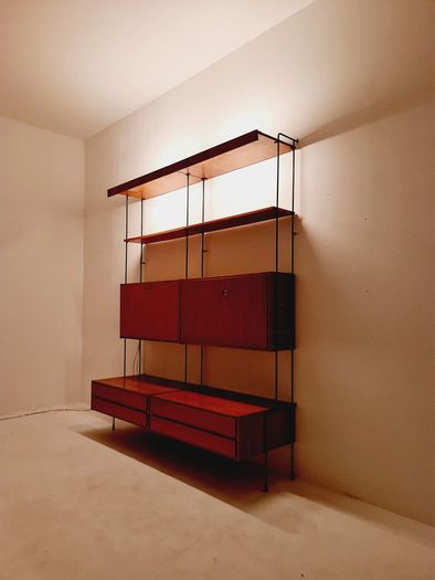 Mid-Century Shelving Unit, Teak, Lighted