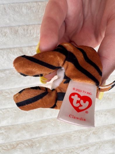 TY Beanie Babies Tiger Clawdia approx. 10 cm keychain Please see photos