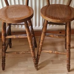 2 Wooden Bar Stools