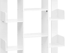 _Tree-Shaped Bookcase with 13 Compartments, white
