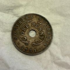 Vintage Southern Rhodesia One Penny