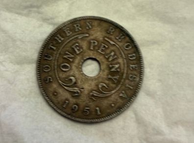 Vintage Southern Rhodesia One Penny
