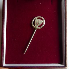 Vintage Sterling Silver  Enamel Irish Temperance Assn Lapel Pin Pioneer Hm Dublin 1960 - 2,1g