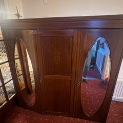 solid wood wardrobe + base drawers (dismantled to move)