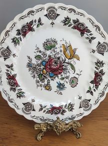 Vintage Myotts Bouquet Plates -Franciscan English Transferware China - Dinner 10 inch
