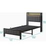 Single Bed Frames with Storage Headboard and Charging Station/LED Lights Image 9