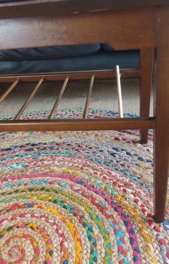 Fabulous Mid-Century Modern, 50s Style, Retro Compact-Sized Coffee Table with Slatted Magazine/Book Shelf