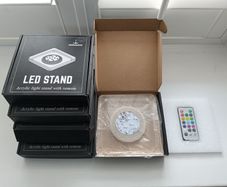 LED Acrylic Light Base Stand with Remote Multicolour Display Stand