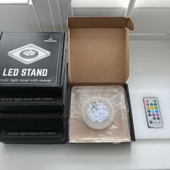 LED Acrylic Light Base Stand with Remote Multicolour Display Stand