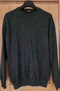 XL Mens Grey Wool Mix Jumper( 10% Cashmere)