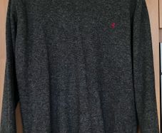 XL Mens Grey Wool Mix Jumper( 10% Cashmere)