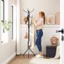 NEW SALE | Metal Coat Rack, Clothes Stand, Hat Handbag Hanger, 182 cm Tall Hall Tree, Black Image 2