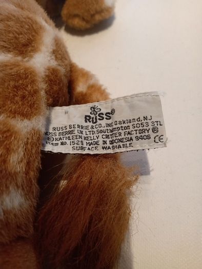 Russ Berrie Baby Giraffe Plush