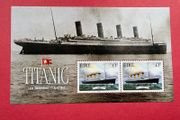 TITANIC  2x1pound  stamps  MINI SHEET  scarce