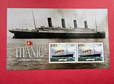 TITANIC  2x1pound  stamps  MINI SHEET  scarce