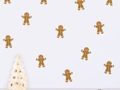 Gingerbread Man Window Decal, Gingerbread Man Wall Pattern, Gingerbread Man Stickers, Door Decals, Merry Christmas Decal, Holiday Decals