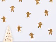 main image for ad Gingerbread Man Window Decal, Gingerbread Man Wall Pattern, Gingerbread Man Stickers, Door Decals, Merry Christmas Decal, Holiday Decals