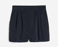 Navy Satin Shorts (New)